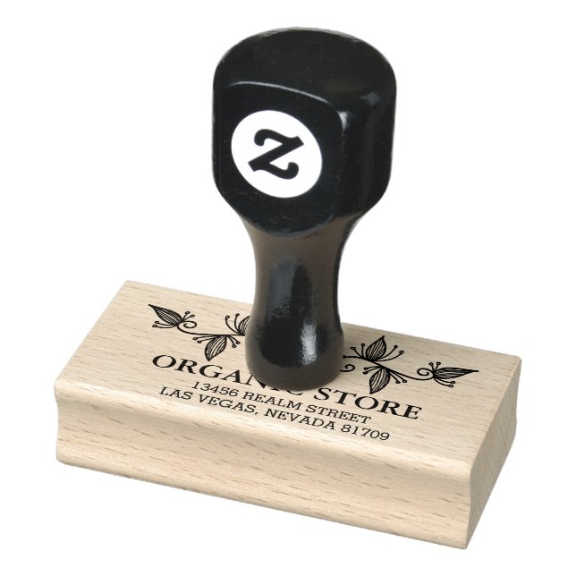 Sello De Caucho hojas orgánicas (Sello)