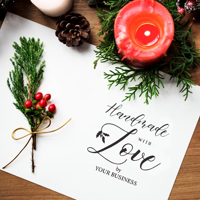 Sello De Caucho Holly Branches hechos a mano con Love Quote Busine (Subido por el creador)