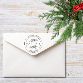 Sello De Caucho Holly Create Your Own Stamp Round Return Address