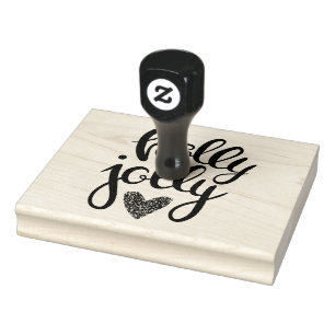 Sello De Caucho Holly Jolly Rubber Stamp