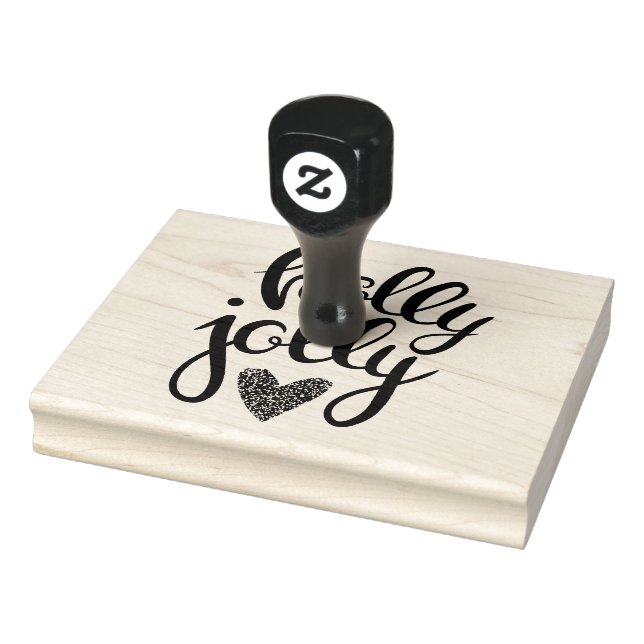 Sello De Caucho Holly Jolly Rubber Stamp (Sello)