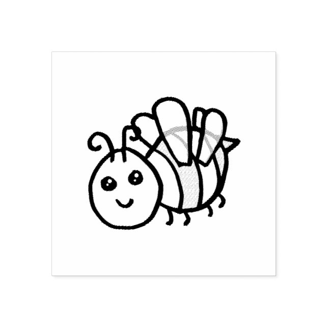 Sello De Caucho Honey Bee (Impresión)