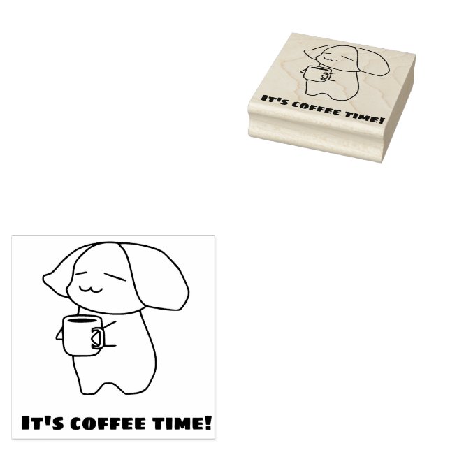 Sello De Caucho Hora del Café (Sellado)