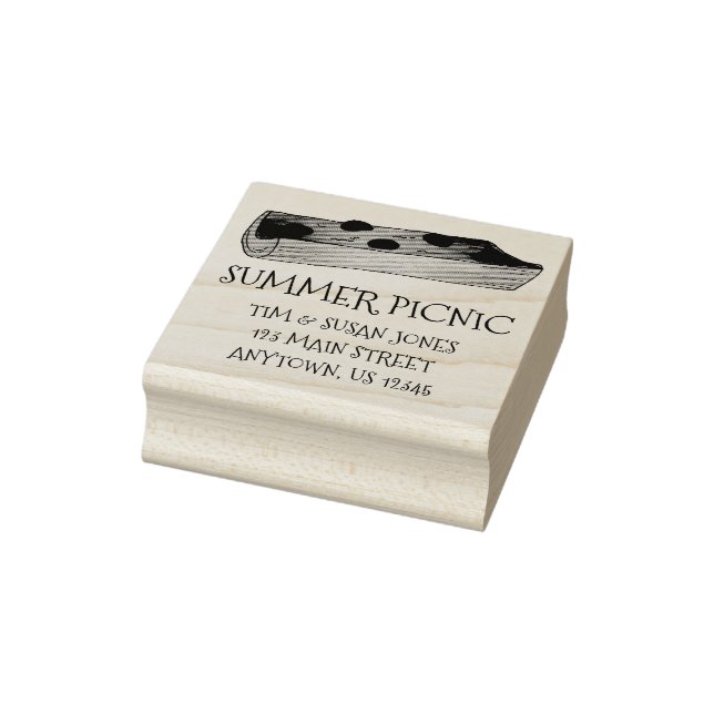 Sello De Caucho Hormigas en una cava de troncos dirección de comid (Sello)