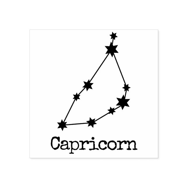 Sello De Caucho Horóscopo Celeste Capricornio (Impresión)