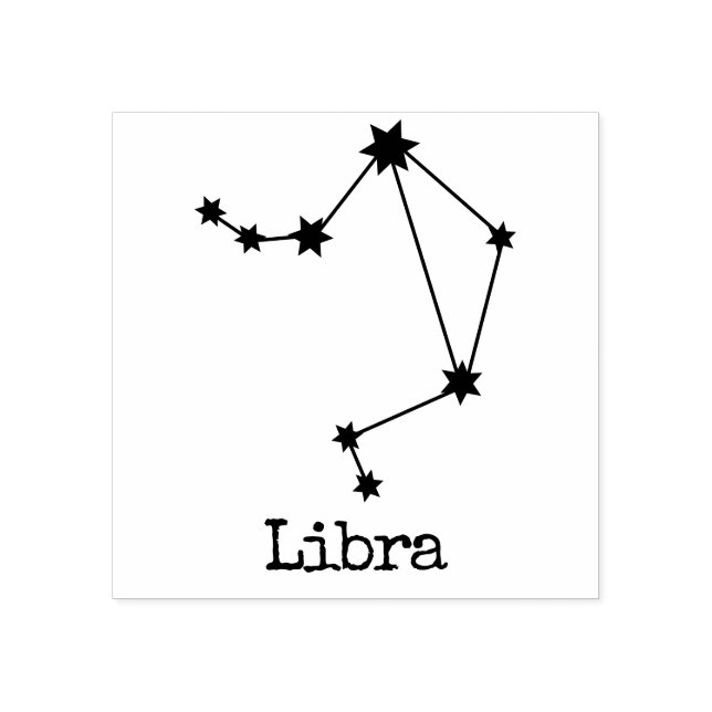 Sello De Caucho Horóscopo Celeste Libra (Impresión)