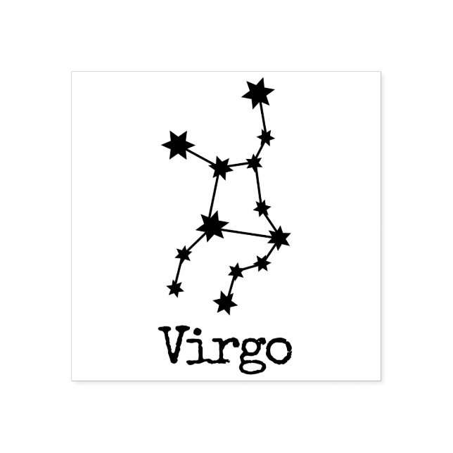 Sello De Caucho Horóscopo Celeste Virgo (Impresión)