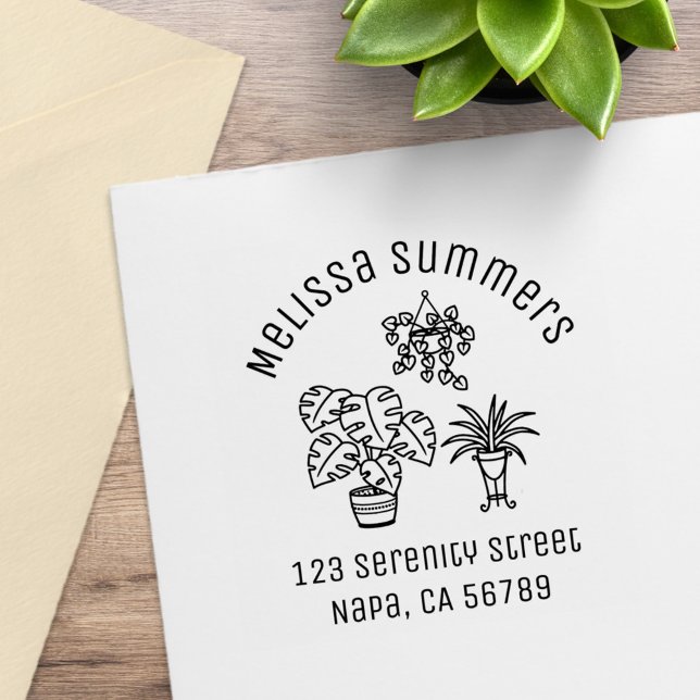 Sello De Caucho Houseplants Hobby Arch Address (Subido por el creador)