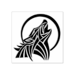 Sello De Caucho Howling Wolf