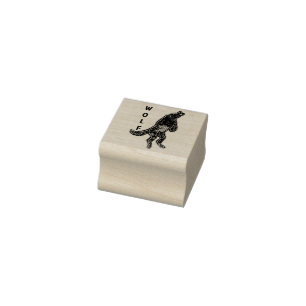 Sello De Caucho Howling Wolf Etched