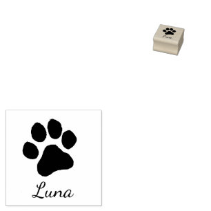 Sello De Caucho Huellas de perro personalizadas de moda