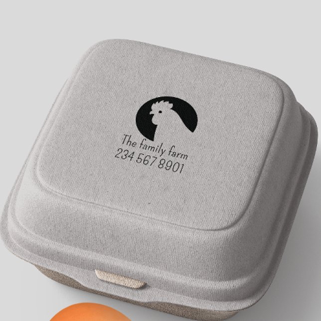 Sello De Caucho Huevo de estilo de granjas con escritura simple a  (Vintage Simple Handwritten Farmhouse Style Egg Rubber Stamp)