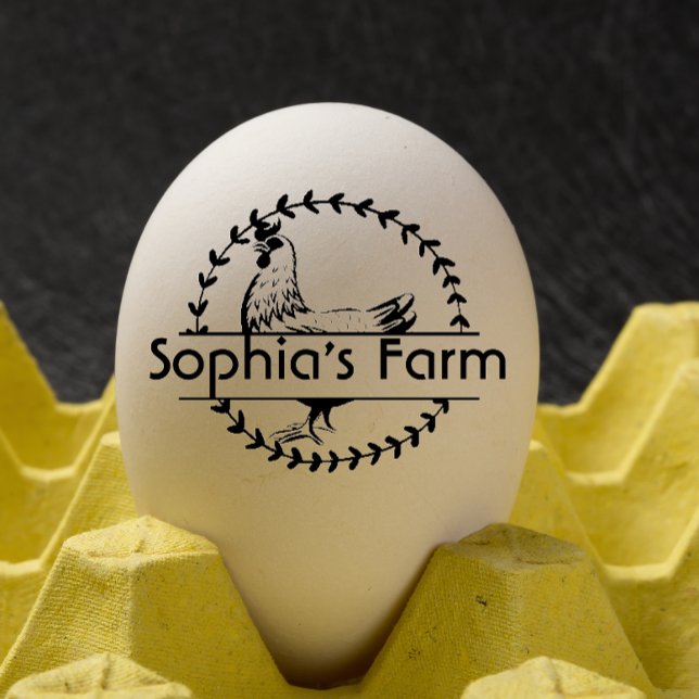 Sello De Caucho Huevo de nombre de heno ruso personalizado (personalized egg case)