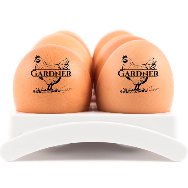 Sello De Caucho Huevo de nombre de heno ruso personalizado (Personalized egg stamp)