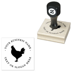 Sello De Caucho Huevo de pollo de época personalizado