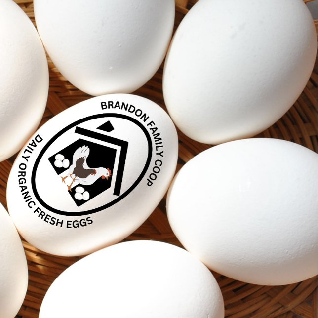 Sello De Caucho Huevos de granja Estampilla de cartón Huevos Fresc (Subido por el creador)