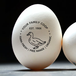 Sello De Caucho Huevos de pato frescos de granja