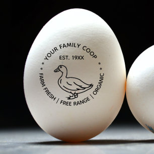 Sello De Caucho Huevos de pato frescos de granja