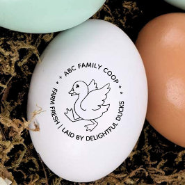 Sello De Caucho Huevos de pato frescos de granja