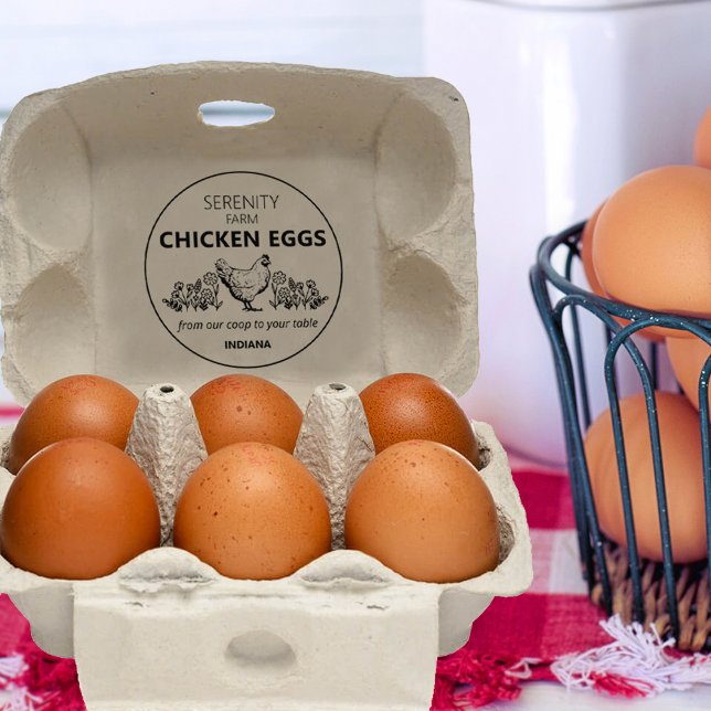 Sello De Caucho Huevos de pollo de granja personalizado, pequeñas  (Subido por el creador)