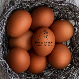 Sello De Caucho Huevos de pollo personalizados
