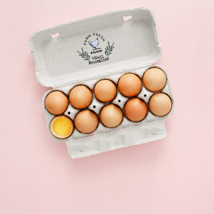 Sello De Caucho Huevos de pollo personalizados en hueso de hueso d