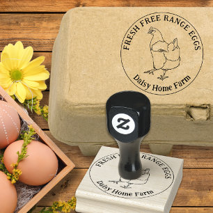 Sello De Caucho Huevos de pollo personalizados simples a mano