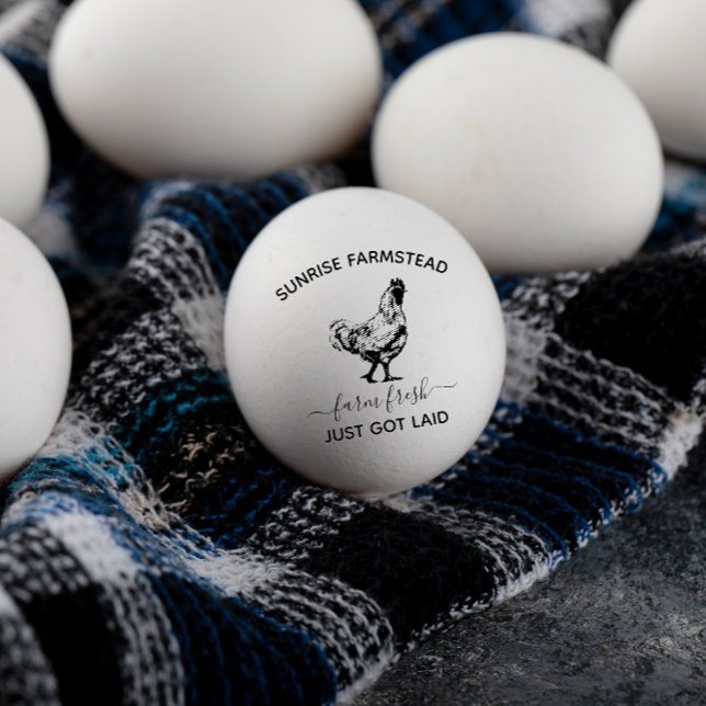 Sello De Caucho Huevos frescos de granja | Graciosa estampilla de  (Subido por el creador)