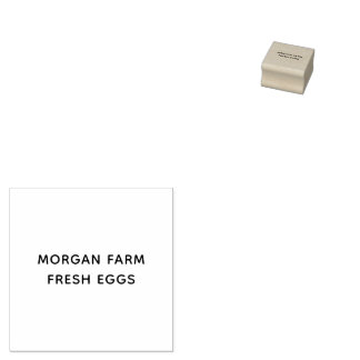 Sello De Caucho Huevos Frescos De Granja Personalizados Minimalist