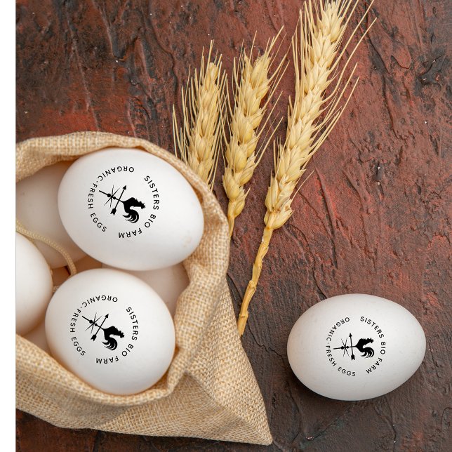 Sello De Caucho Huevos simples de nombres personalizados en blanco (Subido por el creador)