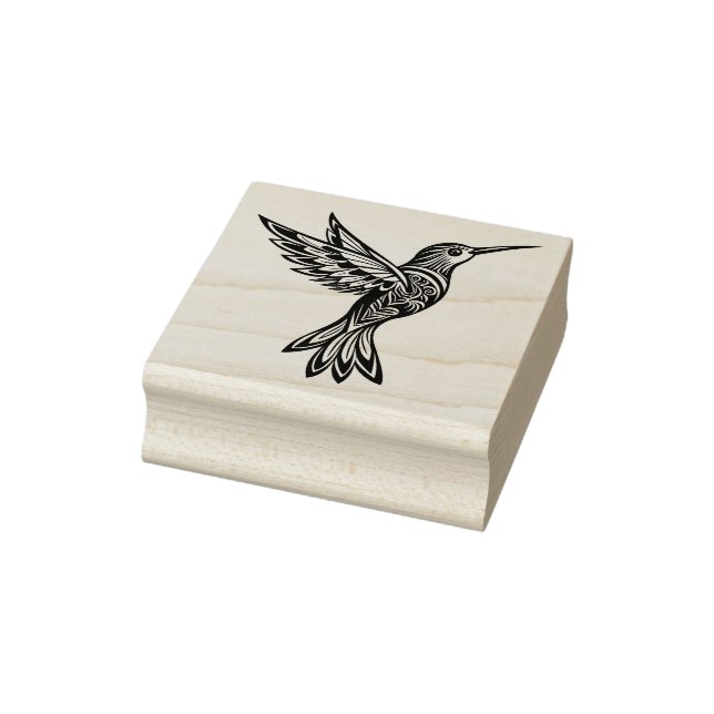 Sello De Caucho Humming Bird Wood Art Rubber Stamp (Sello)