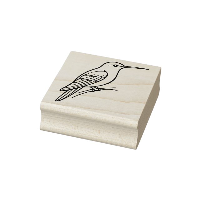 Sello De Caucho Hummingbird Line Art – Bird Illustration (Sello)
