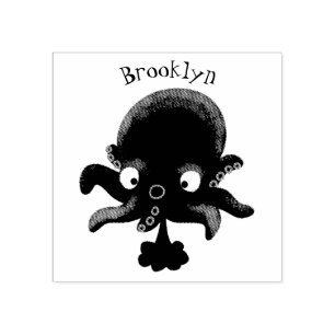 Sello De Caucho Humor de personalizado de pulpo de bebé de color r