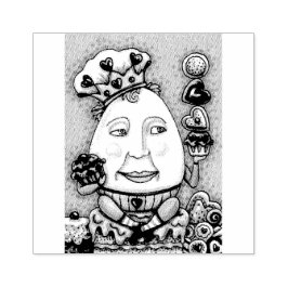 SELLO DE CAUCHO HUMPTY DUMPTY CUPCAKES & SWEETS RUBBER STAMP