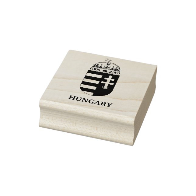 Sello De Caucho Hungarian Coat of Arms Contemporary Monochrome Art (Sello)