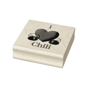 Sello De Caucho I Heart Chili