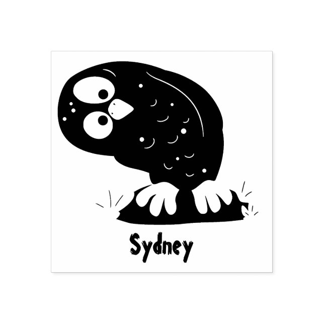 Sello De Caucho Ilustracion curioso y gracioso de personalizado de (Impresión)