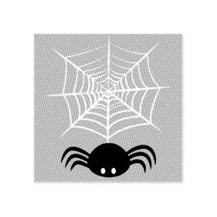 Sello De Caucho Ilustración de araña espeluznante de Halloween