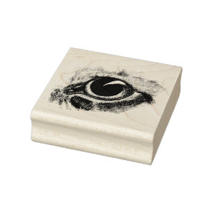 Sello De Caucho Ilustracion de arte animal ocular