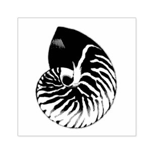 Sello De Caucho Ilustracion de Nautilus Shell
