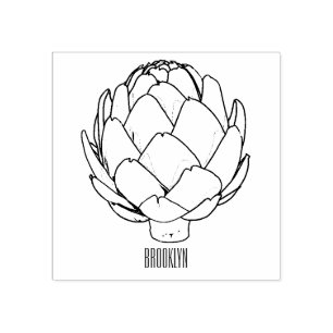 Sello De Caucho Ilustracion de personalizado Artichoke