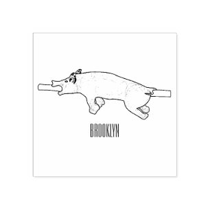 Sello De Caucho Ilustracion de personalizado asado de cerdo / cerd