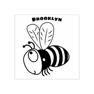 Sello De Caucho Ilustracion de personalizado de abejas alegres