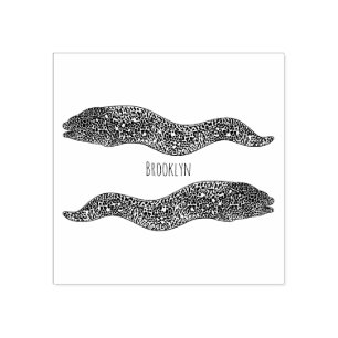 Sello De Caucho Ilustracion de personalizado de anguila negra con