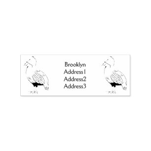 Sello De Caucho Ilustracion de personalizado de aves perdigianas e