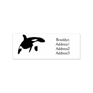 Sello De Caucho Ilustracion de personalizado de ballenas asesina