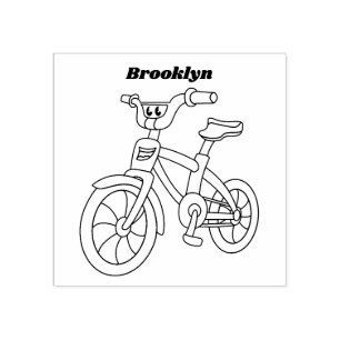 Sello De Caucho Ilustracion de personalizado de bicicleta de niños