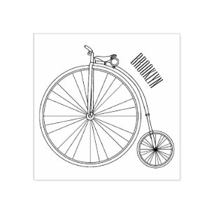 Sello De Caucho Ilustracion de personalizado de bicicletas de alta