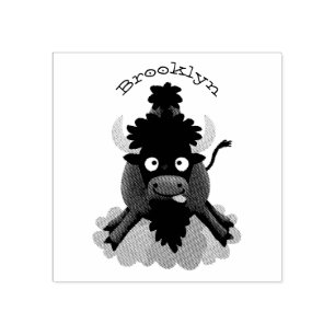 Sello De Caucho Ilustracion de personalizado de bisontes búfalos d