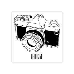 Sello De Caucho Ilustracion de personalizado de cámara de cine